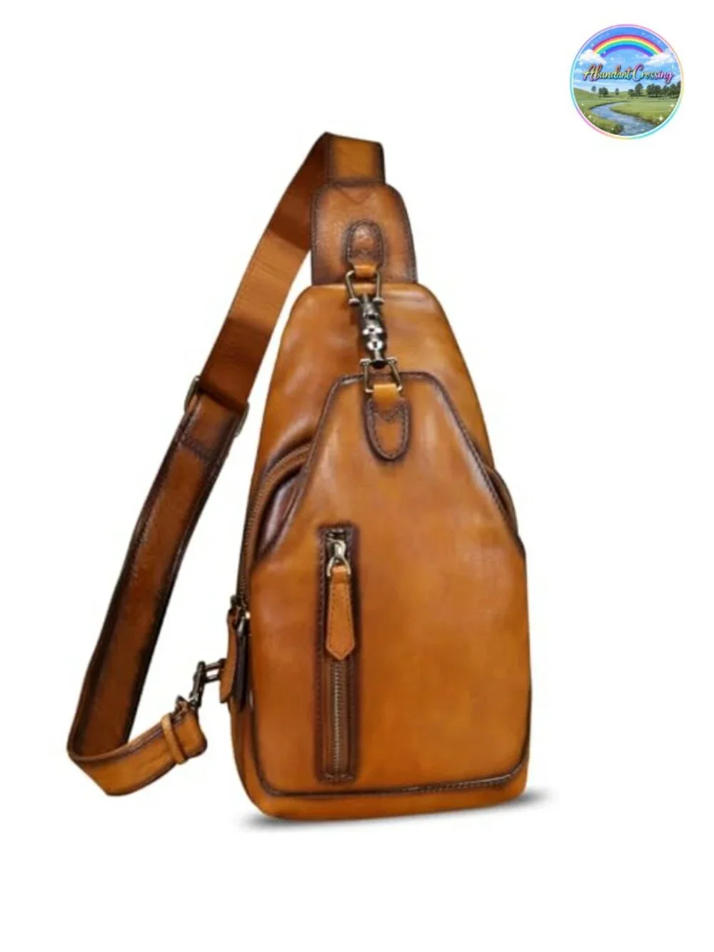 Genuine Leather Sling Bag Crossbody Shoulder Bag Chest Bag
